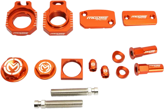 Moose KTM Orange Aluminum Bling Pack Blocks Covers
