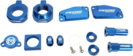 Moose Husqvarna Blue Aluminum Bling Pack Blocks Covers