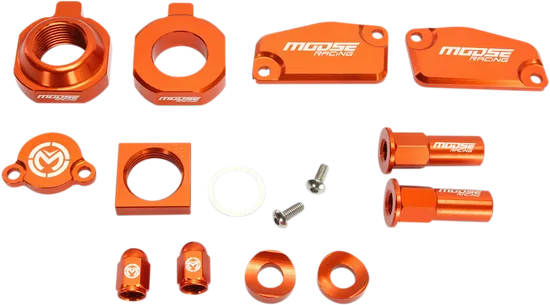 Moose KTM Orange Aluminum Bling Pack Blocks Covers