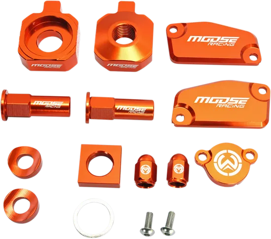 Moose KTM Orange Aluminum Bling Pack Blocks Covers