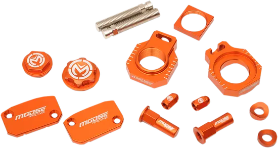 Moose KTM Orange Aluminum Bling Pack Blocks Covers