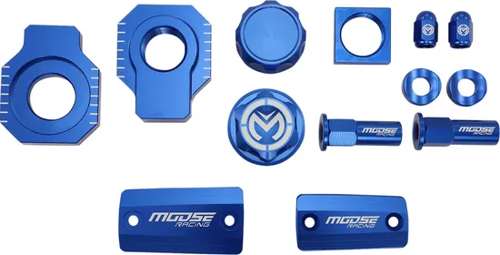 Moose Husqvarna Blue Aluminum Bling Pack Blocks Covers