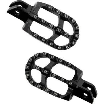 Moose Black Rear Aluminum Steel Footpeg Pair Set