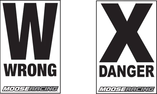 Moose Racing Danger Wrong Way Course Track Markers 50pk