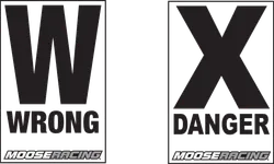 Moose Racing Danger Wrong Way Course Track Markers 50pk