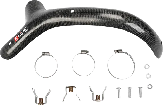 E-Line Carbon Fiber Exhaust Header Pipe Heat Shield