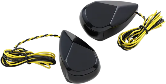 Alloy Art Black LED Turn Signal Assembly Amber Light Smoke Lens