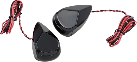 Alloy Art Black LED Turn Signal Assembly Red Light Smoke Lens