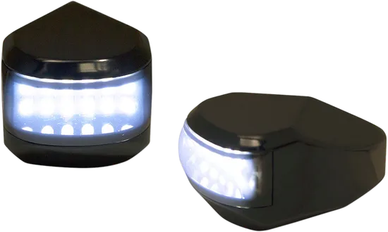 Alloy Art Black Swept LED Turn Signal Assembly w Smoke Lens