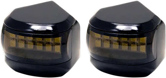 Alloy Art Black Swept LED Turn Signal Assembly w Smoke Lens