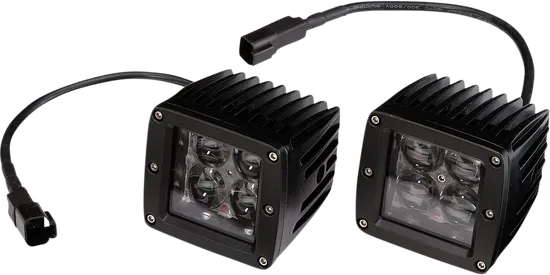Moose Utility 3" 4 LED Combo Spot Flood Light Bar Pod Pair 20W 3.0A 1,800 Lumens