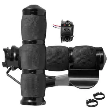 Avon Heated Grips Air Cushion Metric Throttle Boss Black