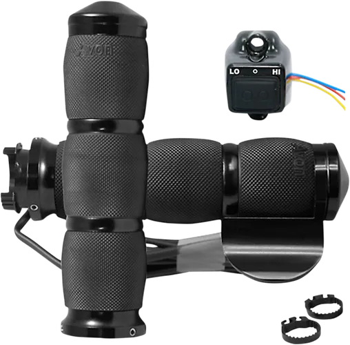 Avon Heated Grips Air Cushion Metric Throttle Boss Black