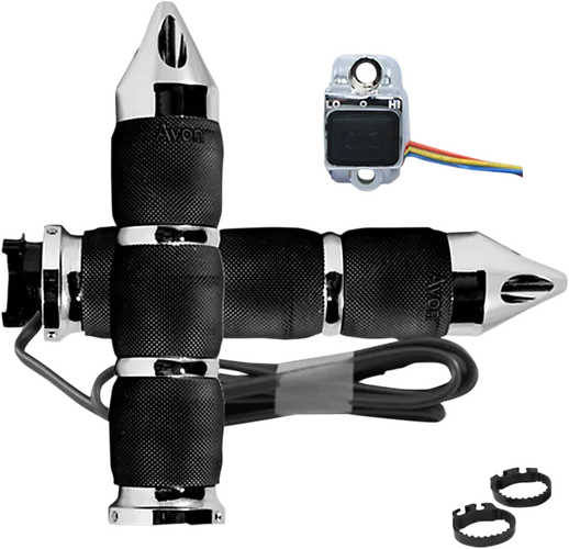 Avon Heated Grips Air Cushion Metric Spike Chrome