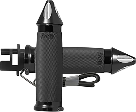 Avon Heated Grips Custom Contour Spike Black Anodized .875in.