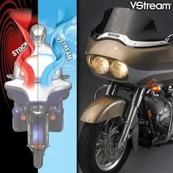 National Cycle Fairing Mount V-Stream Windscreen Windshield 9.25in. Dark