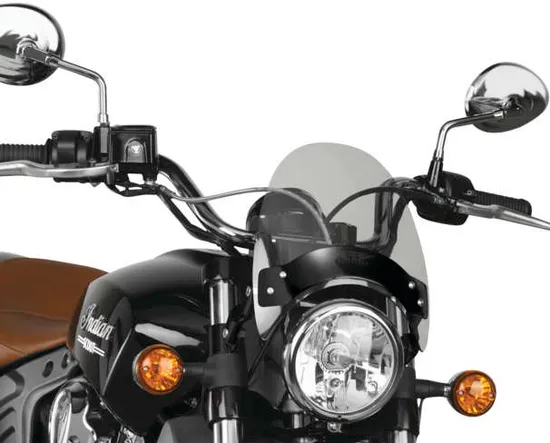 National Cycle Flyscreen Windshield Windscreen Light Tint Black Hardware 9in.