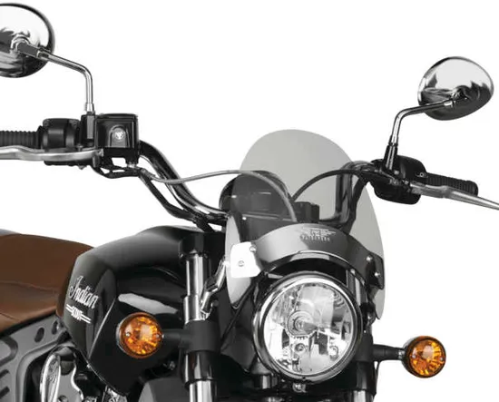 National Cycle Flyscreen Windshield Windscreen Light Tint Chrome Hardware 9in.