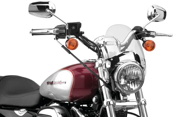 National Cycle Flyscreen Windshield Windscreen Light Tint Chrome Hardware 9in.