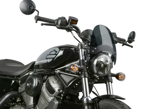 National Cycle Flyscreen Windshield Windscreen Dark Tint Black Hardware 9in.