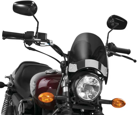 National Cycle Flyscreen Windshield Windscreen Dark Tint Chrome Hardware 9in.