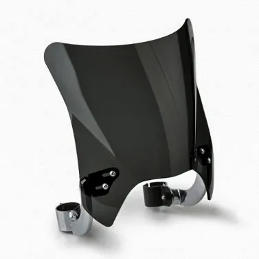 National Cycle Mohawk Windshield Windscreen Dark Tint Chrome Hardware 9.25in.
