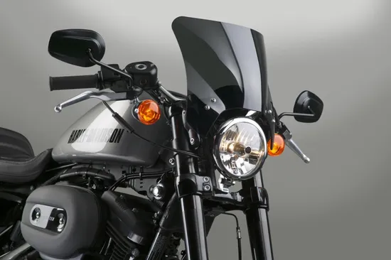 National Cycle Mohawk Windshield Windscreen Dark Tint Black Hardware 9.25in.