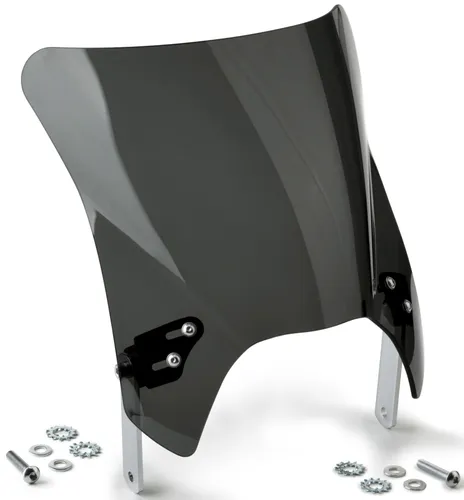 National Cycle Mohawk Windshield Windscreen Dark Tint Chrome Hardware 9.25in.