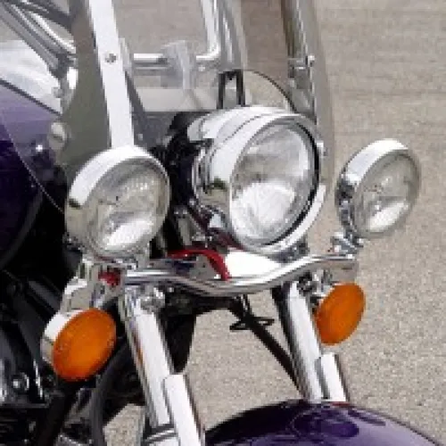 National Cycle Spotlight Light Bar Chrome w Turn Signals DOT EC Approved