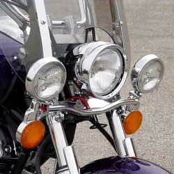 National Cycle Spotlight Light Bar Chrome w Turn Signals DOT EC Approved