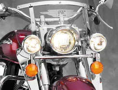 National Cycle Spotlight Light Bar Chrome w Turn Signals DOT EC Approved