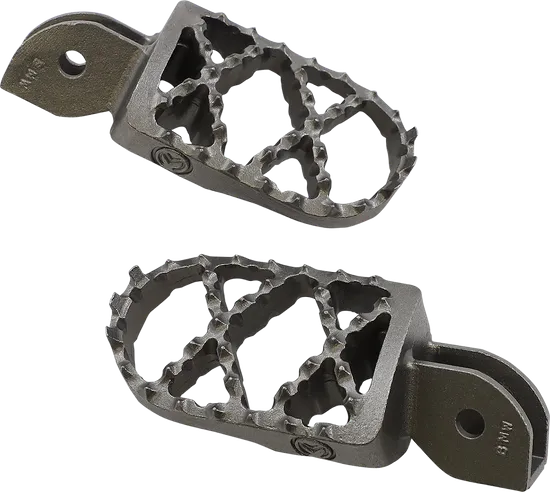 Moose Pro Serrated Foot Pegs Pair Stainless Convex