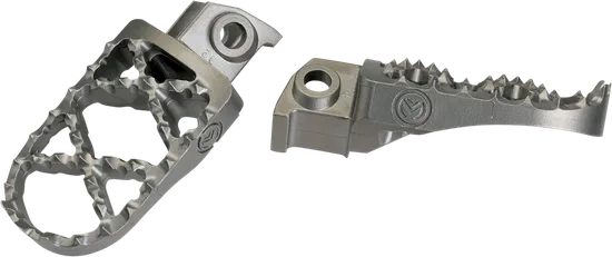 Moose Pro Serrated Foot Pegs Pair Stainless Convex Offset 1