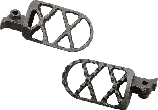 Moose Pro Serrated Foot Pegs Pair Stainless Convex Offset