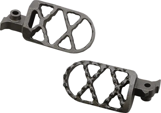 Moose Pro Serrated Foot Pegs Pair Stainless Convex Offset 4