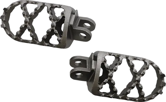 Moose Pro Serrated Foot Pegs Pair Stainless Convex