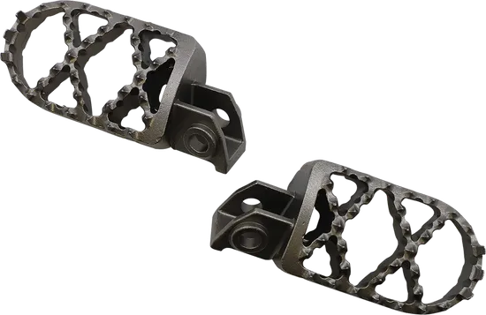 Moose Pro Serrated Foot Pegs Pair Stainless Convex Offset