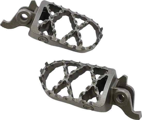 Moose Pro Serrated Foot Pegs Pair Stainless Convex