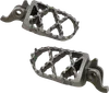 Moose Pro Serrated Foot Pegs Pair Stainless Convex