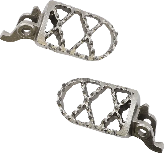 Moose Pro Serrated Foot Pegs Pair Stainless Convex Offset