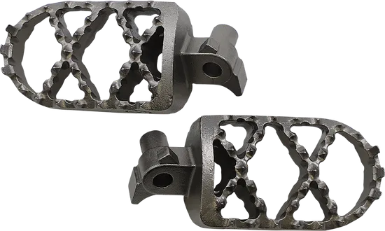 Moose Pro Serrated Foot Pegs Pair Stainless Convex