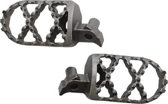 Moose SS Offset Pro Convex Footpeg Pair Serrated 2.25 x 3.5