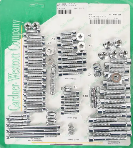 GW Chrome Steel Socket Head Engine Motor Bolt Kit