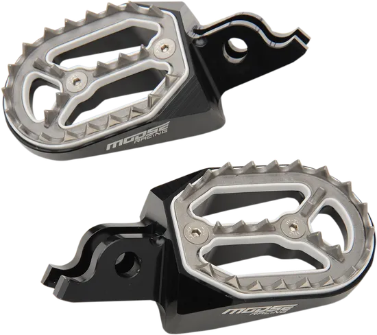 Moose Black Aluminum Qualifier Footpeg Pair