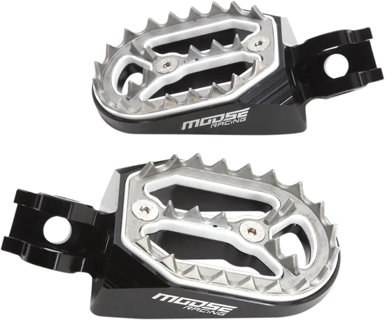 Moose Black Aluminum Qualifier Footpeg Pair