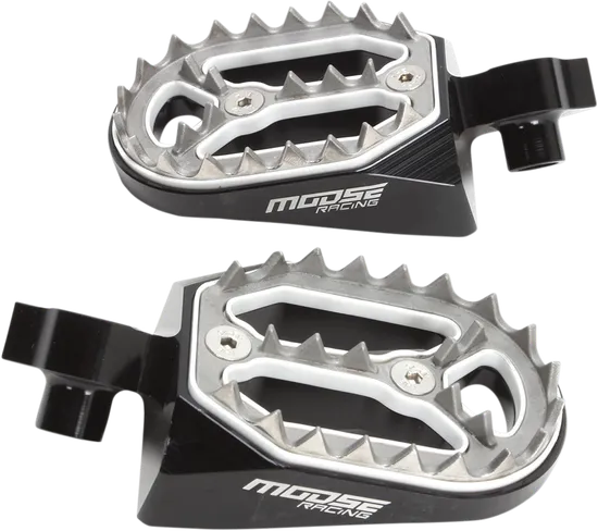 Moose Black Aluminum Qualifier Footpeg Pair