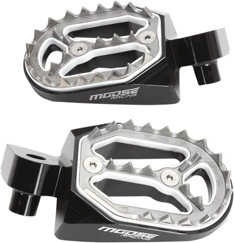 Moose Black Aluminum Qualifier Footpeg Pair