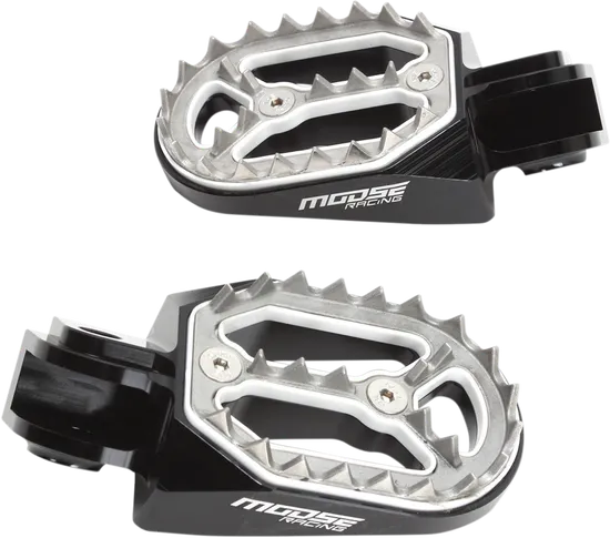 Moose Black Aluminum Qualifier Footpeg Pair For KTM Sherco Husqvarna