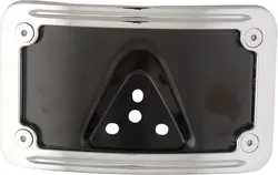 Harddrive Chrome Rear License Plate Frame Curved Horizontal