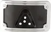 Harddrive Chrome Rear License Plate Frame Curved Horizontal